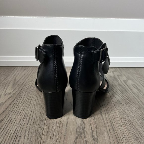 Clarks Deva Heidi Black Leather Heeled Sandals. Size 8. NWT - Picture 5 of 5